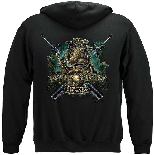 First In Last Out Premium Hoodie - Military Republic