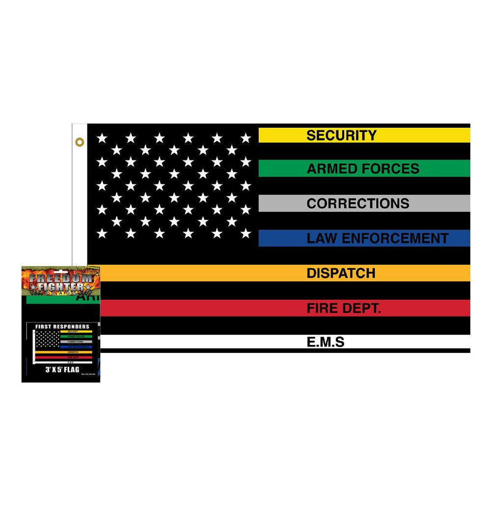First Responders - Military 3' x 5 ' Polyester Flag - Military Republic