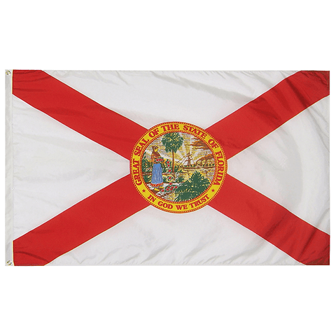 Florida State Nylon Outdoors Flag- Sizes 2' to 10' Length - Military Republic