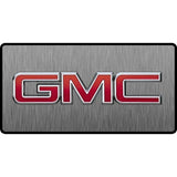 GMC Red Logo 3D Look Flat Photo License Plate - Military Republic
