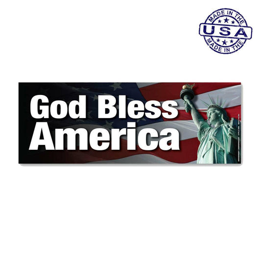 United States Patriotic Godbless America Bumper Strip Magnet (7.88" x 2.88") - Military Republic