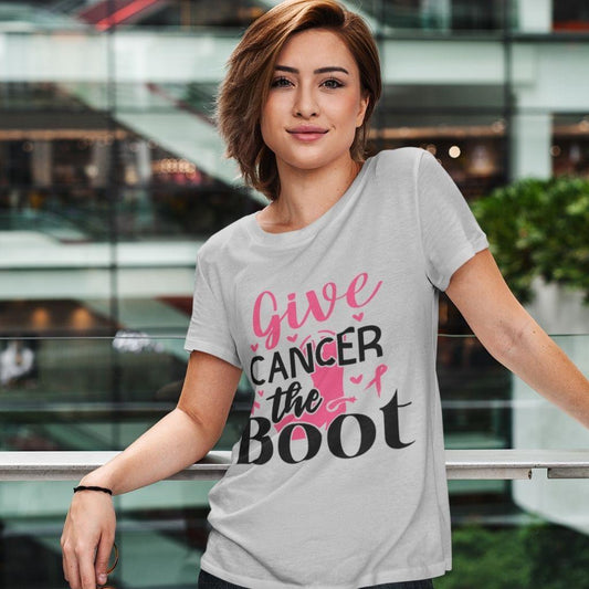 Give Cancer The Boot T-shirt - Military Republic