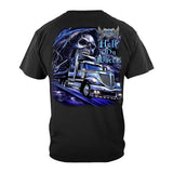 Grim Reaper Trucker Hell On Wheels T-shirt - Military Republic
