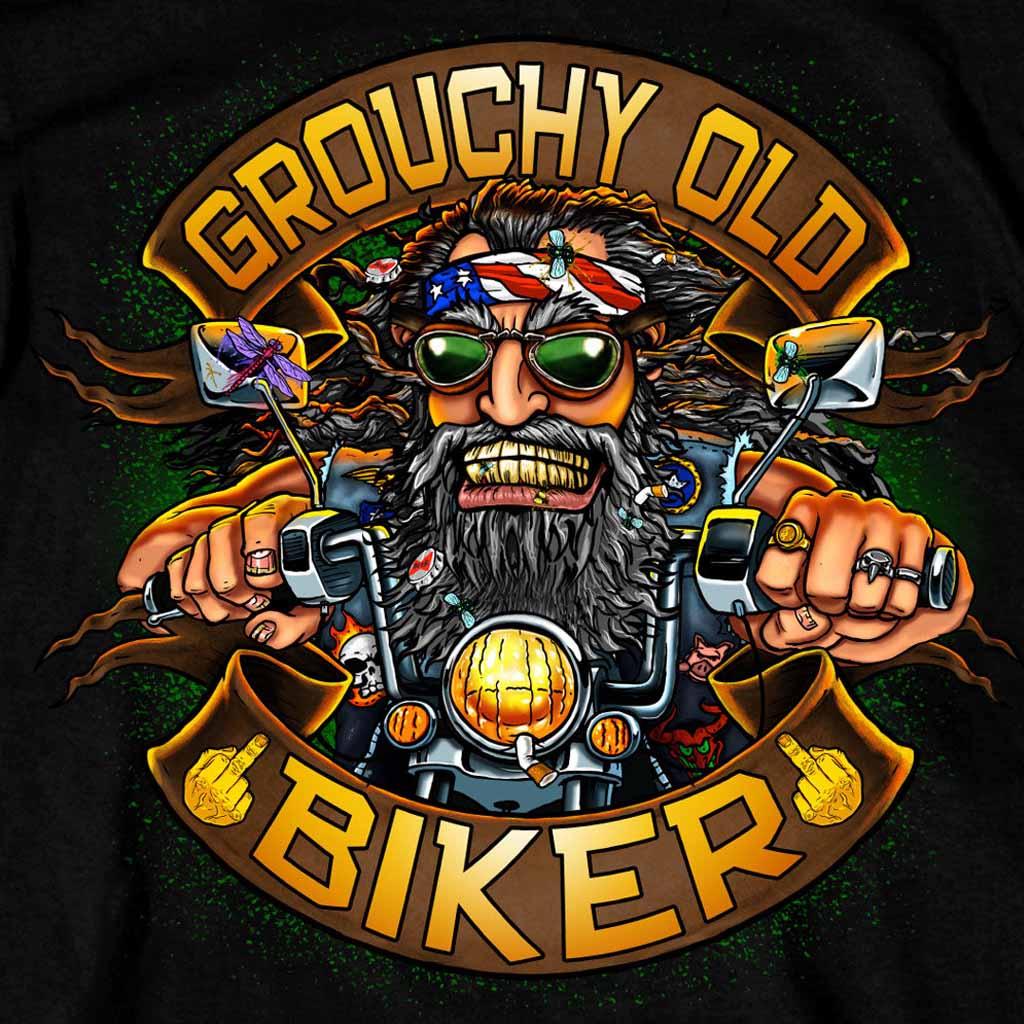 Grouchy Old Biker T-Shirt - Military Republic