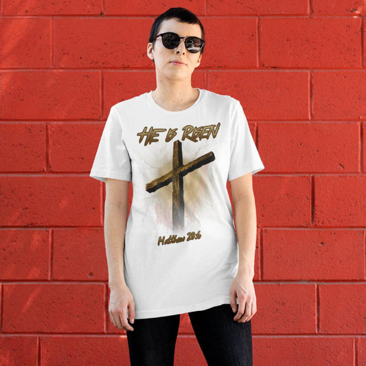 Jesus Is Risen Cross & Flag T-shirt - Military Republic