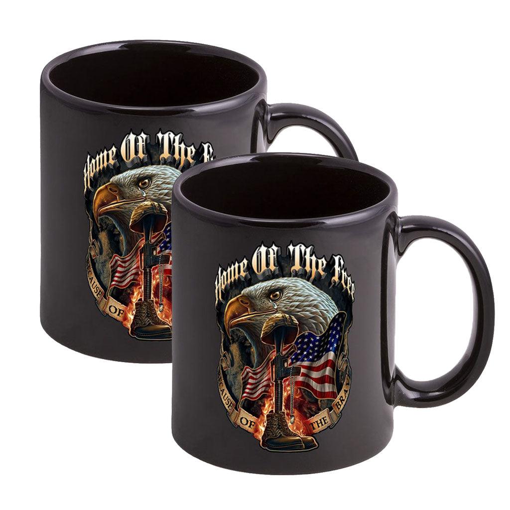 Home of the Free because of the Brave Stoneware Mug Set - Military Republic