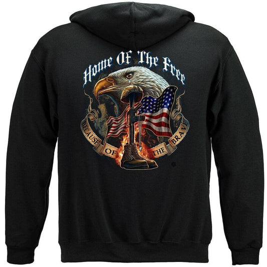 Home Of The Free Premium Hoodie - Military Republic