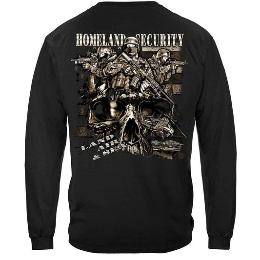 Homeland Security Land Air and Sea Premium Long Sleeves - Military Republic