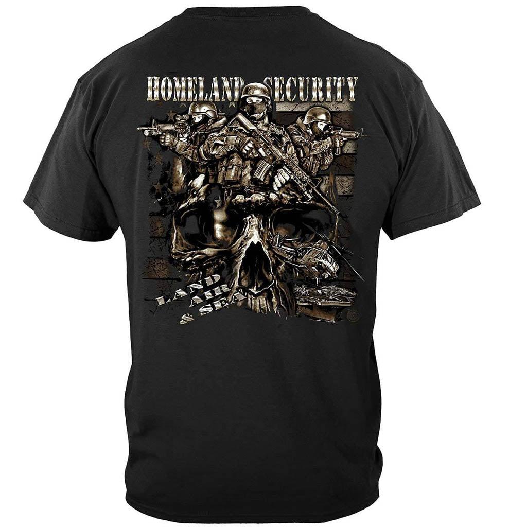 Homeland Security Land Air and Sea Premium Long Sleeves - Military Republic