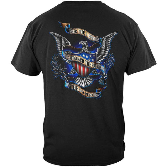 Honor The 1 Percent T-Shirt - Military Republic