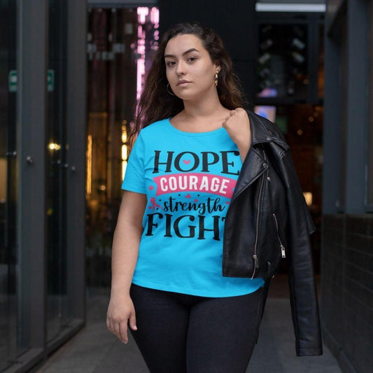Hope, Courage, Strength  Fight T-shirt - Military Republic