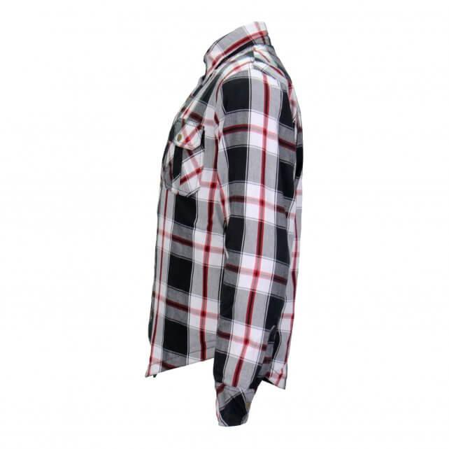 Hot Leathers Armored Red and White Flannel Jacket - Military Republic