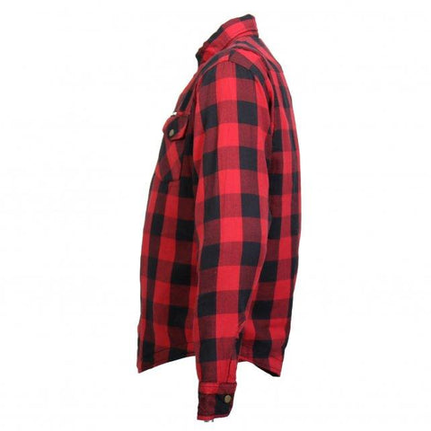 Hot Leathers Red and Black Armored Flannel Jacket - Military Republic
