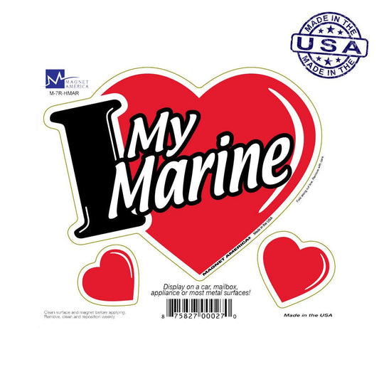 United States Marines I love my Marin 3 in 1 Magnet (5.75" x 5") - Military Republic