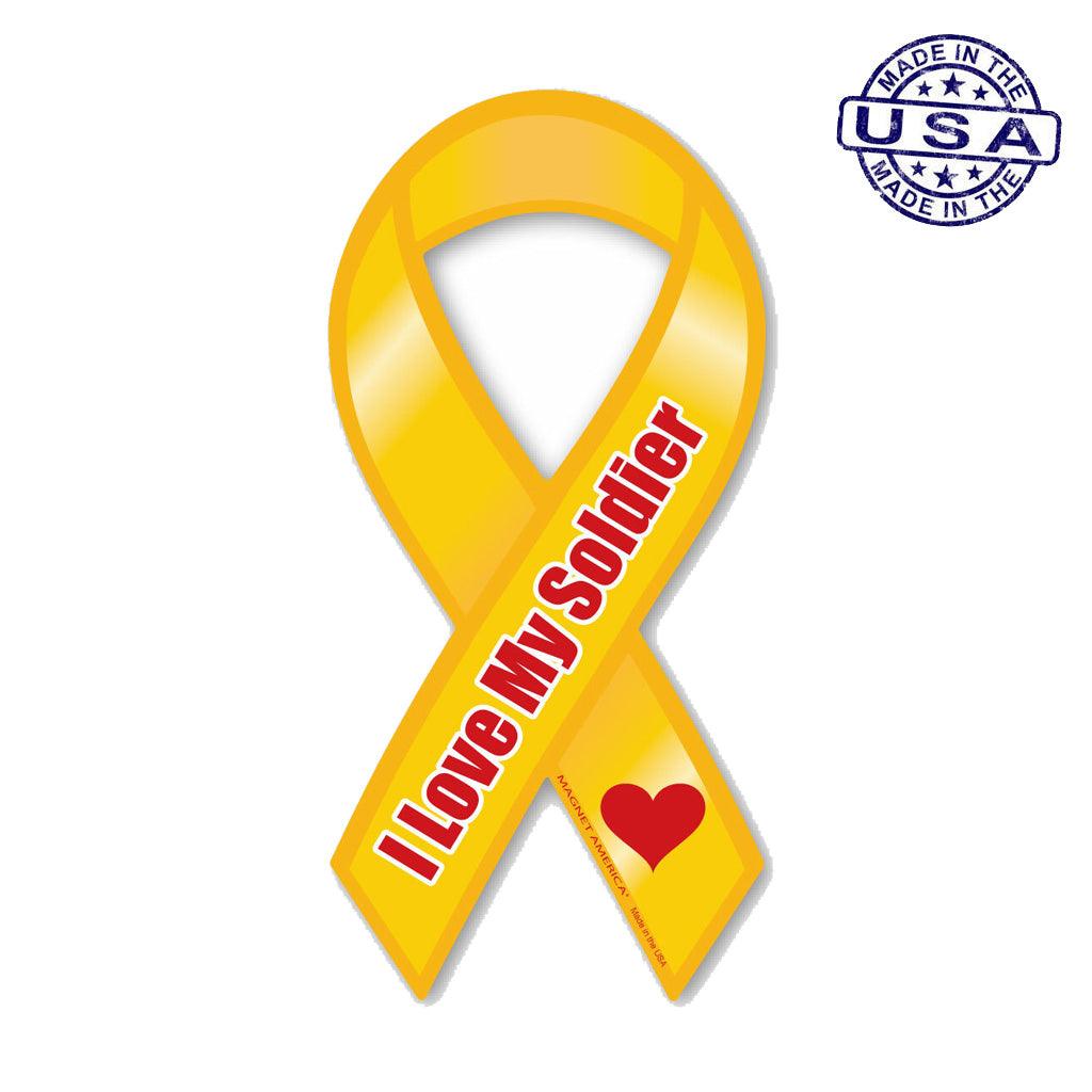 United States Army I love my Soldier Ribbon Magnet (3.88" x 8") - Military Republic