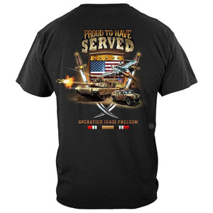 United States IRAQI Freedom Veteran Proud To Have Served Premium Men's Hoodie - Military Republic