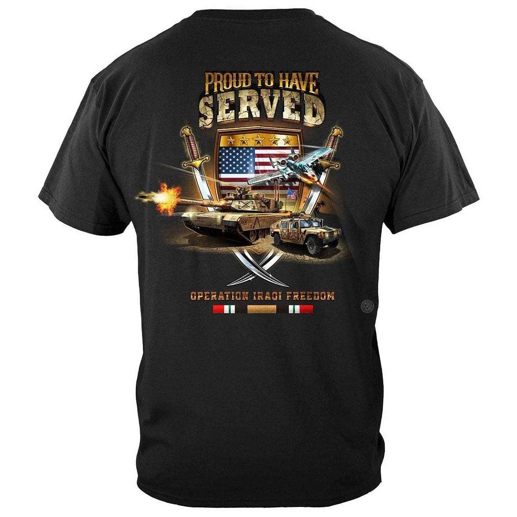 United States IRAQI Freedom Veteran Proud To Have Served Premium Men's Long Sleeve - Military Republic