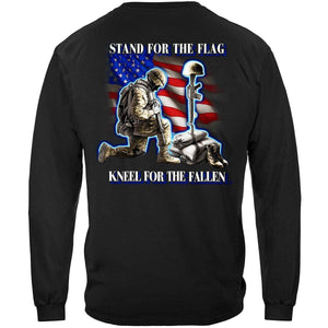 I Stand For The Flag Kneel For The Fallen Premium Hoodie - Military Republic