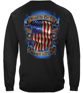 I Stand for the Flag - Kneel To Pray Hoodie - Military Republic