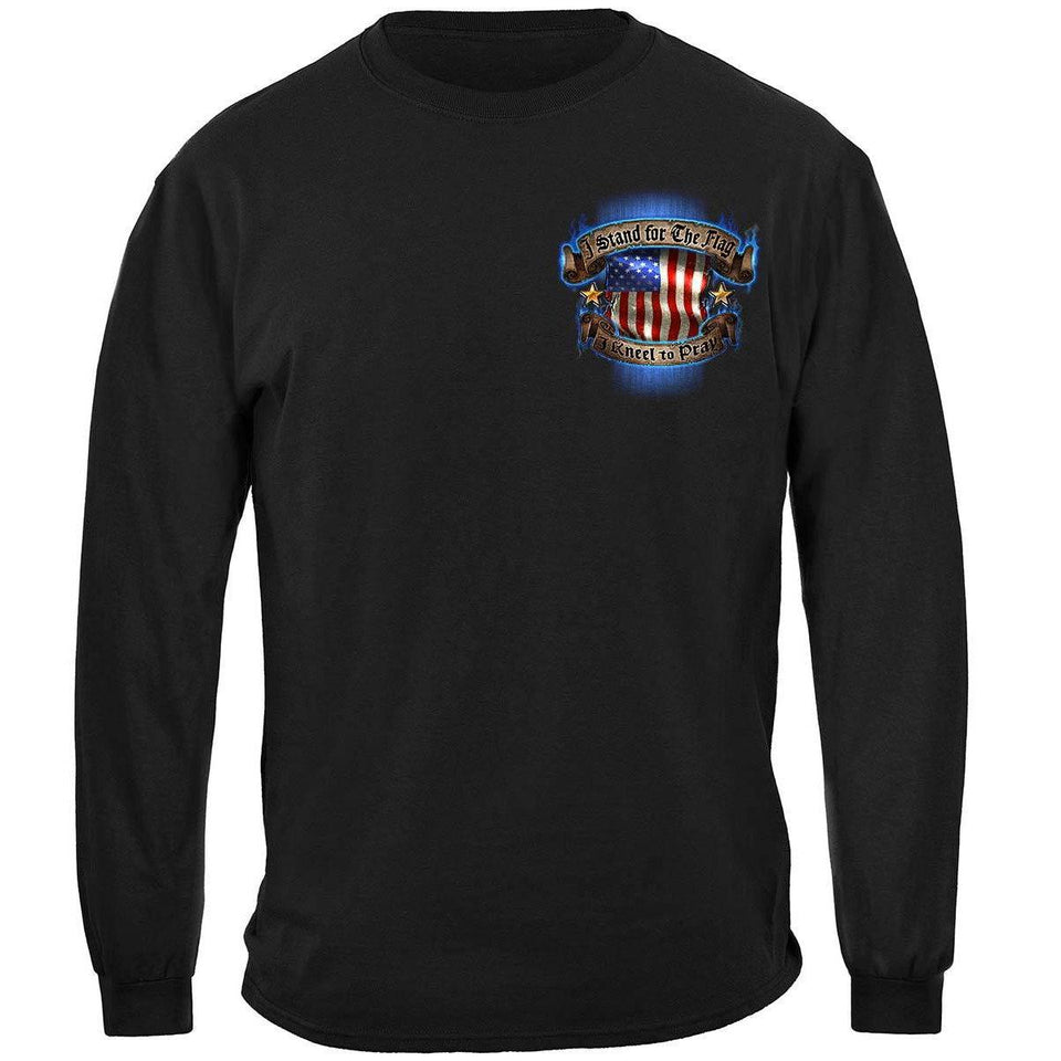 I Stand for the Flag - Kneel To Pray T-Shirt - Military Republic