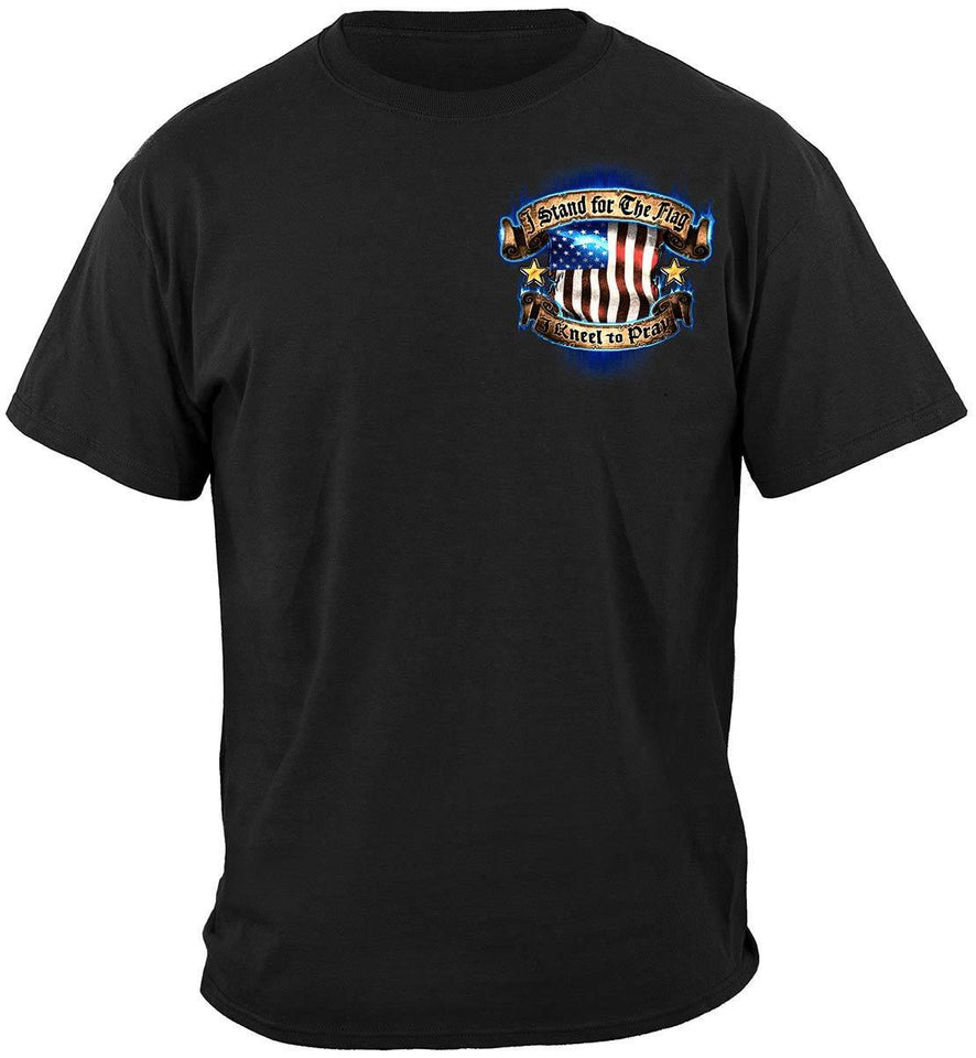I Stand for the Flag - Kneel To Pray Hoodie - Military Republic