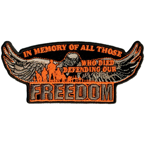 In Memory Of All Those Defending Our Freedom 5" x 2" Patch - Military Republic