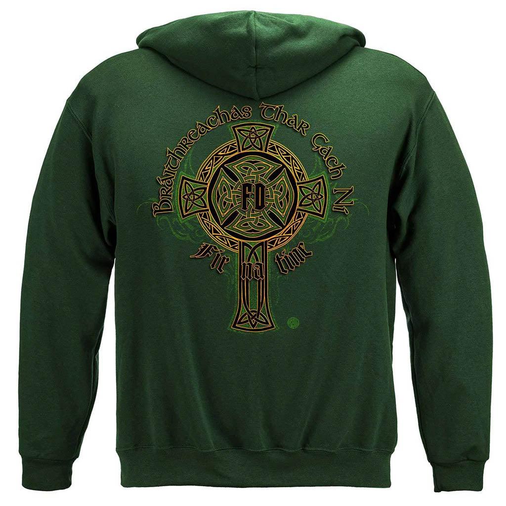 United States Irish Firefighter Gold Cross Premium T-Shirt - Military Republic