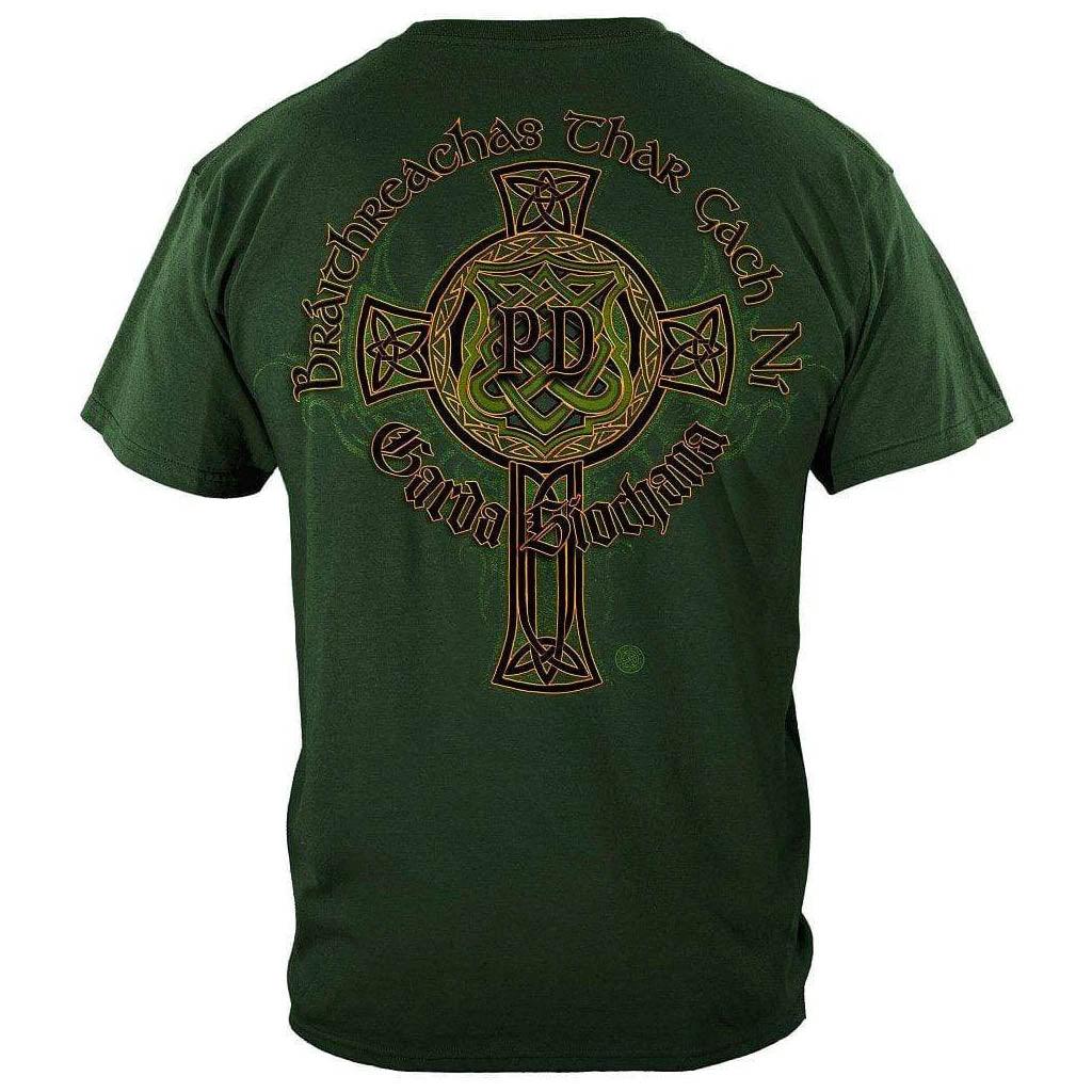 United States Irish Police Gold Cross Premium T-Shirt - Military Republic