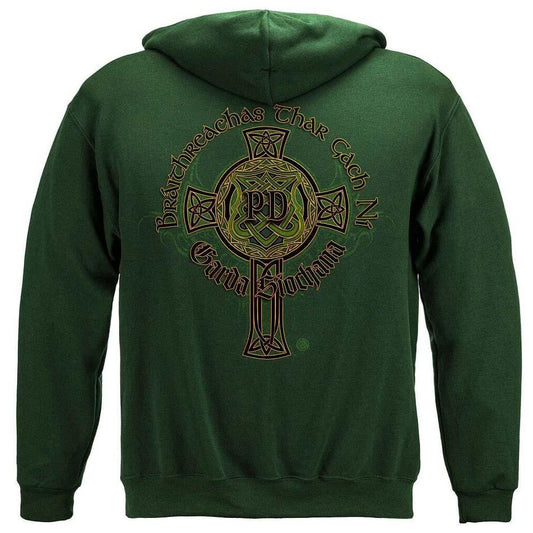 United States Irish Police Gold Cross Premium Hoodie - Military Republic