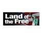 Land of the Free Bumper Strip Magnet (7.88" x 2.88") - Military Republic