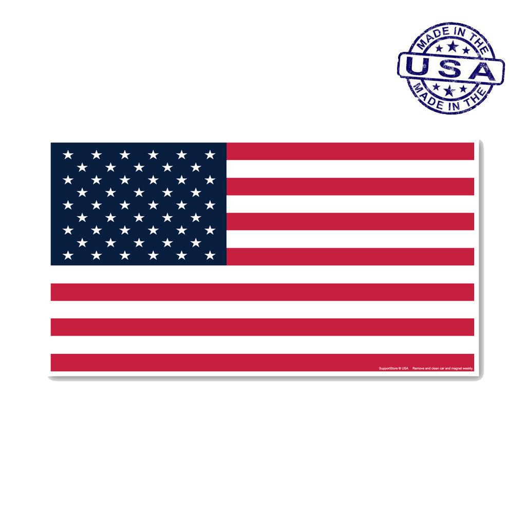 United States Patriotic Large Rectangle American Flag Magnet (12" x 6.6") - Military Republic