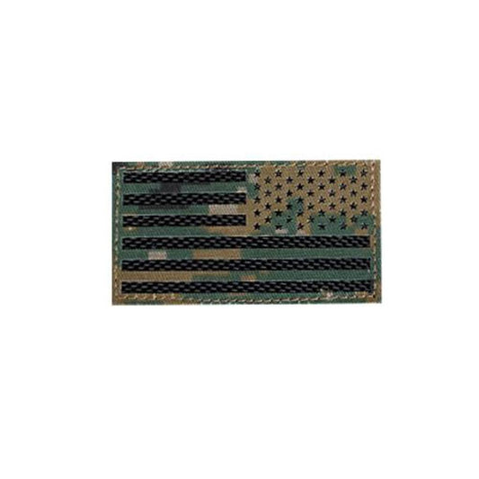 LASER CUT WOODLAND MARPAT REVERSE AMERICAN FLAG PATCH - Military Republic