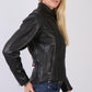 USA Made Ladies Leather Jacket With Braided Detail - Military Republic