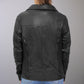 Ladies Black Lightweight Leather Biker Jacket - Military Republic