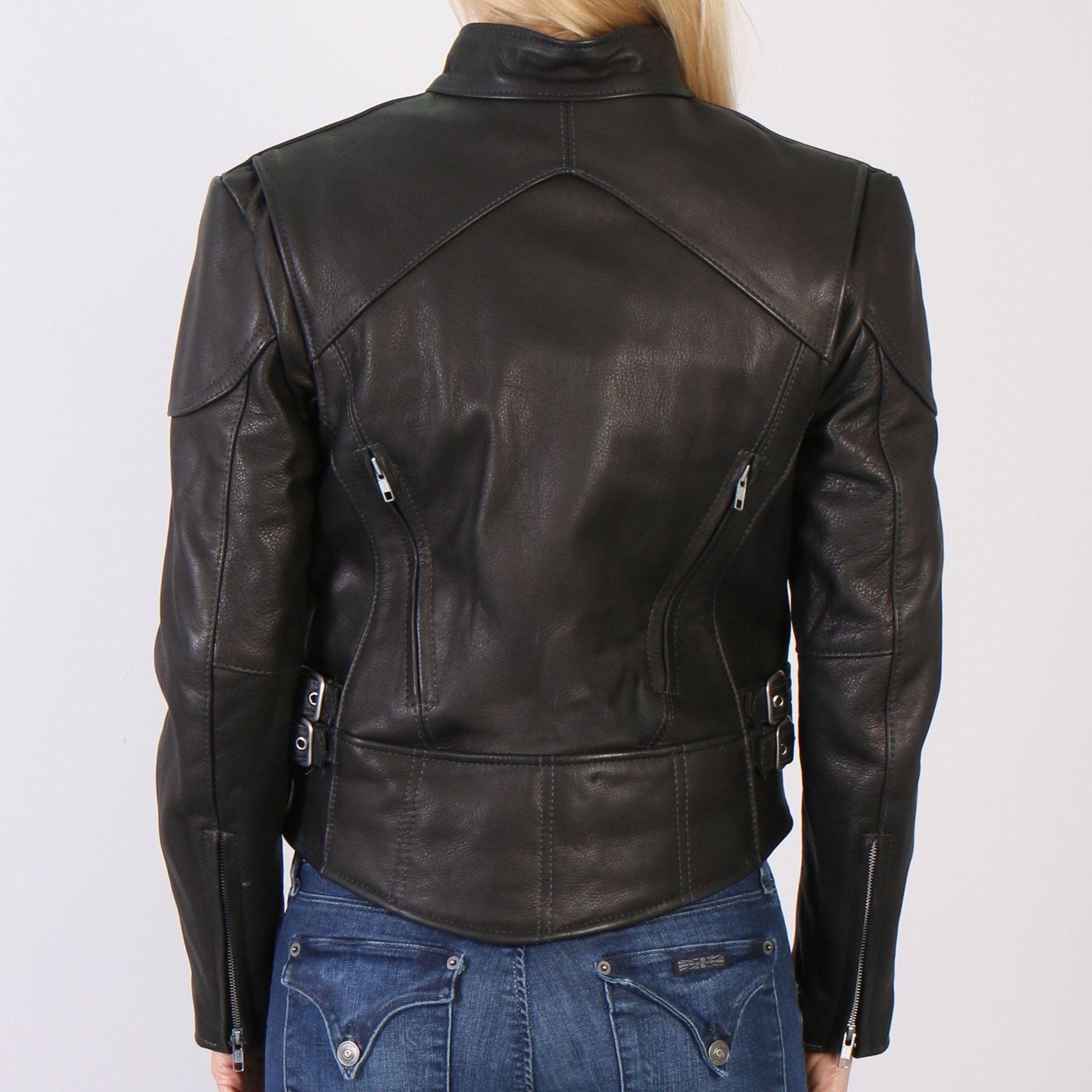 USA Made Ladies Vented Leather Jacket - Military Republic