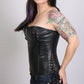 Ladies Hot Leathers Leather Corset With Chest Laces - Military Republic