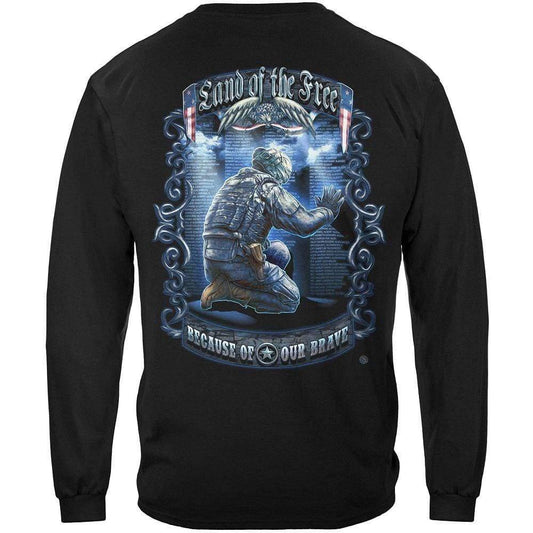 Land Of The Free Wall Long Sleeve Shirt - Military Republic