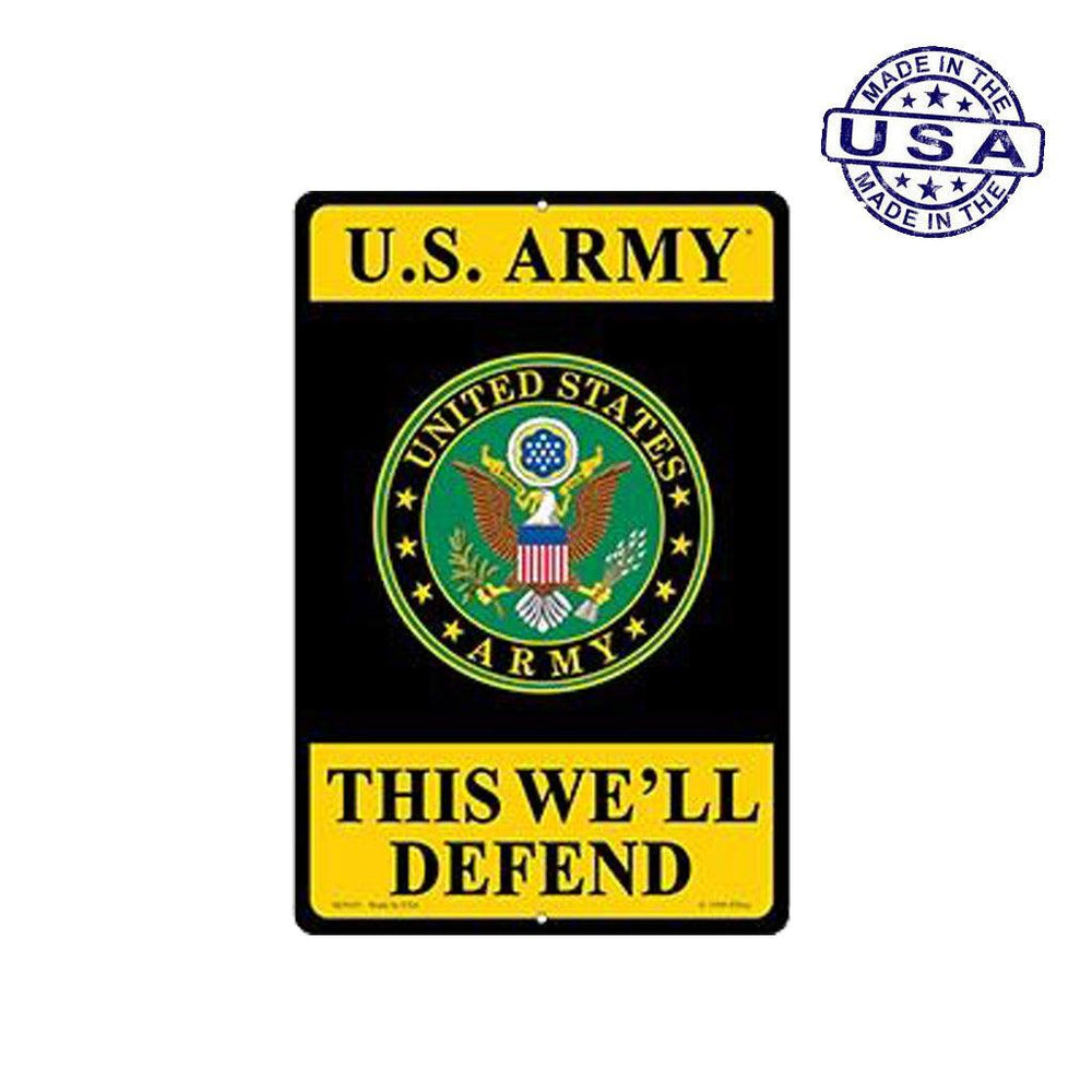 Large Rectangular United States Army This We'll Defend Aluminum Sign - 12