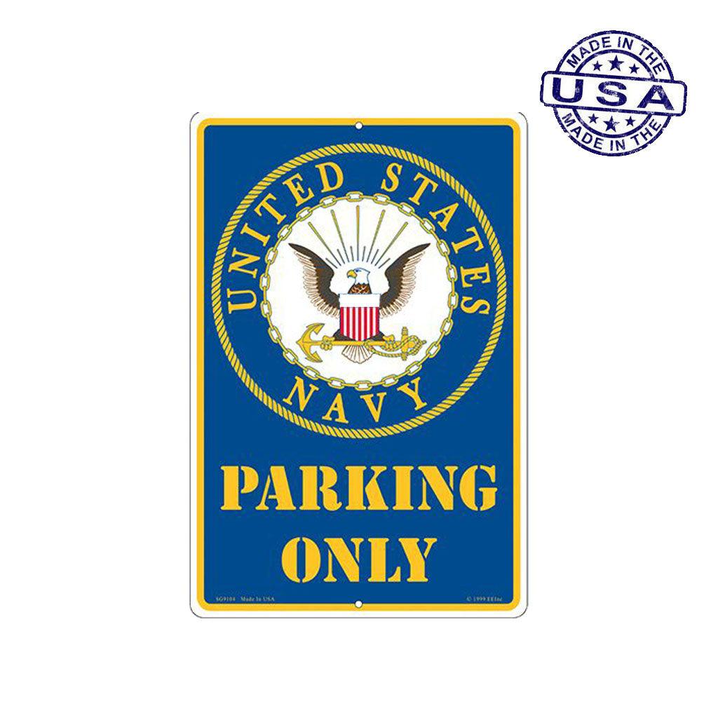 Large Rectangular United States Navy Parking Only Aluminum Sign - 12 ...