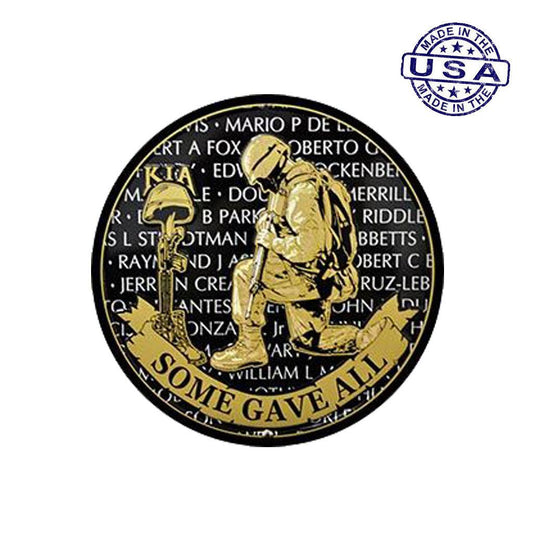 Large Round United States Veteran Kia Some Gave All Aluminum Sign - 12" - Military Republic