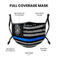 Law Enforcement/Police Blue Line Joshua 1:9 Verse Face Mask - Military Republic