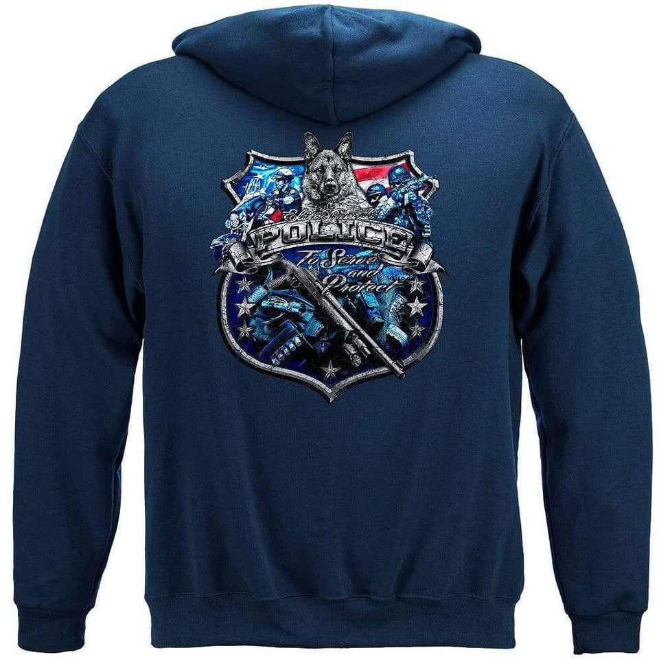 Law Enforcement- To Serve & Protect - Foil T-Shirt - Military Republic