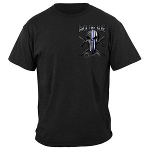 United States Law Enforcement Back the Blue Freedom Skull Premium Hoodie - Military Republic