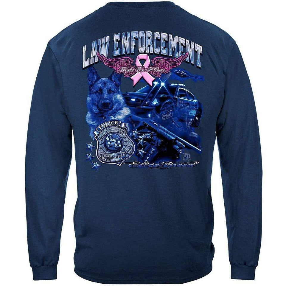 Law Enforcement Elite Breed- Cancer Awareness T-Shirt - Military Republic