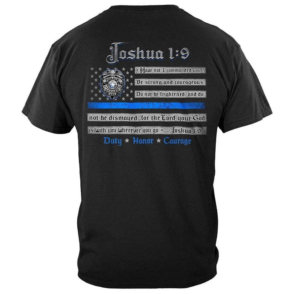 United States Law Enforcement Joshua 1:9 Premium T-Shirt - Military Republic