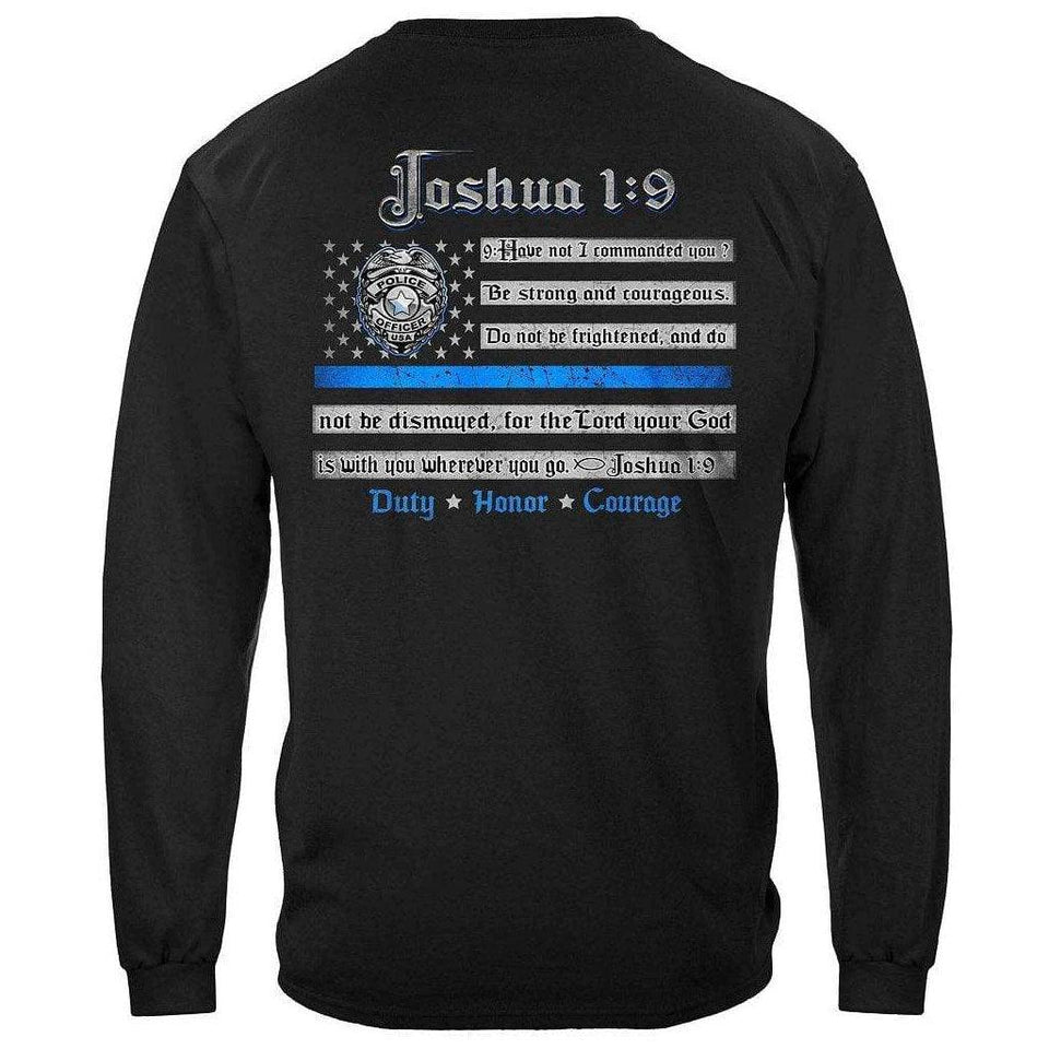 United States Law Enforcement Joshua 1:9 Premium Hoodie - Military Republic
