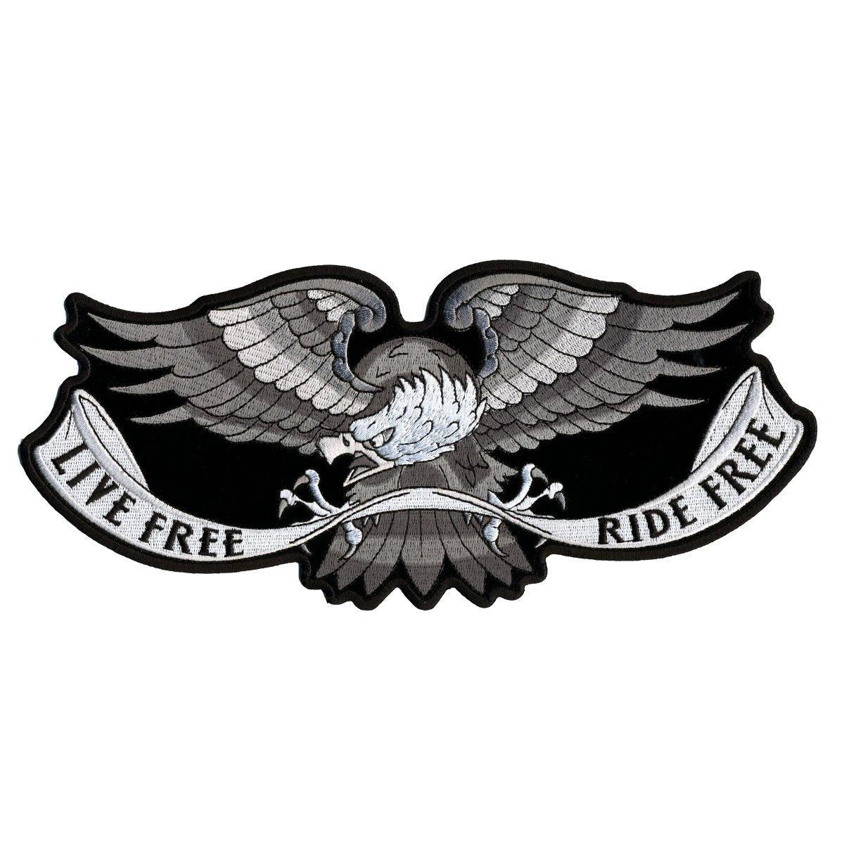 Live Free Eagle 11" x 5" Patch - Military Republic