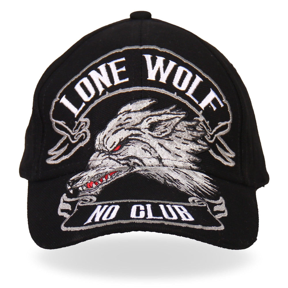 Lone Wolf No Club Biker Ball Cap - Military Republic