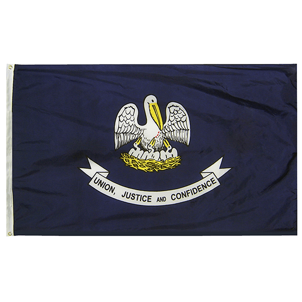 Louisiana State Nylon Outdoors Flag- Sizes 2' to 10' Length - Military Republic