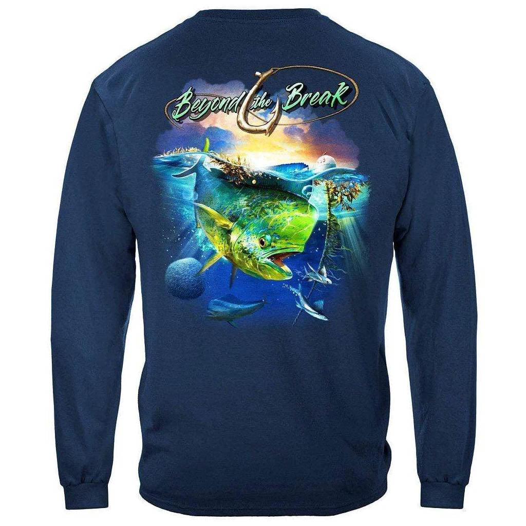 United States MAHI Dolphin Fish Beyond The Break Premium Hoodie - Military Republic